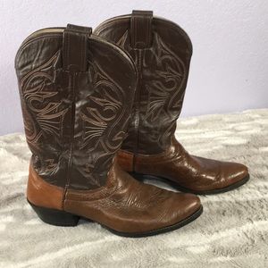 Vintage Olathe leather western cowboy boots sz 10D